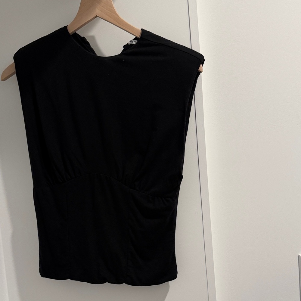 Reformation Black Sleeveless Crewneck Tank